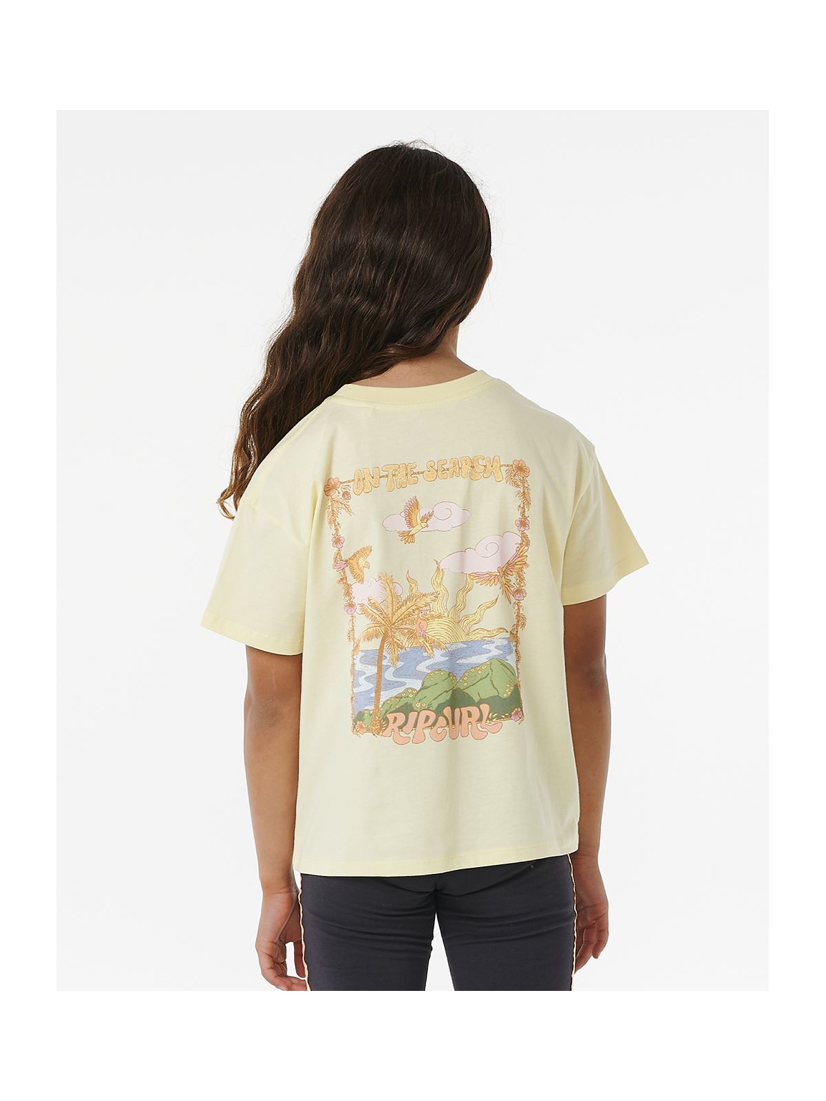 Koszulka RIP CURL Tropic Search Tee Girl żółty - Adventure Sports