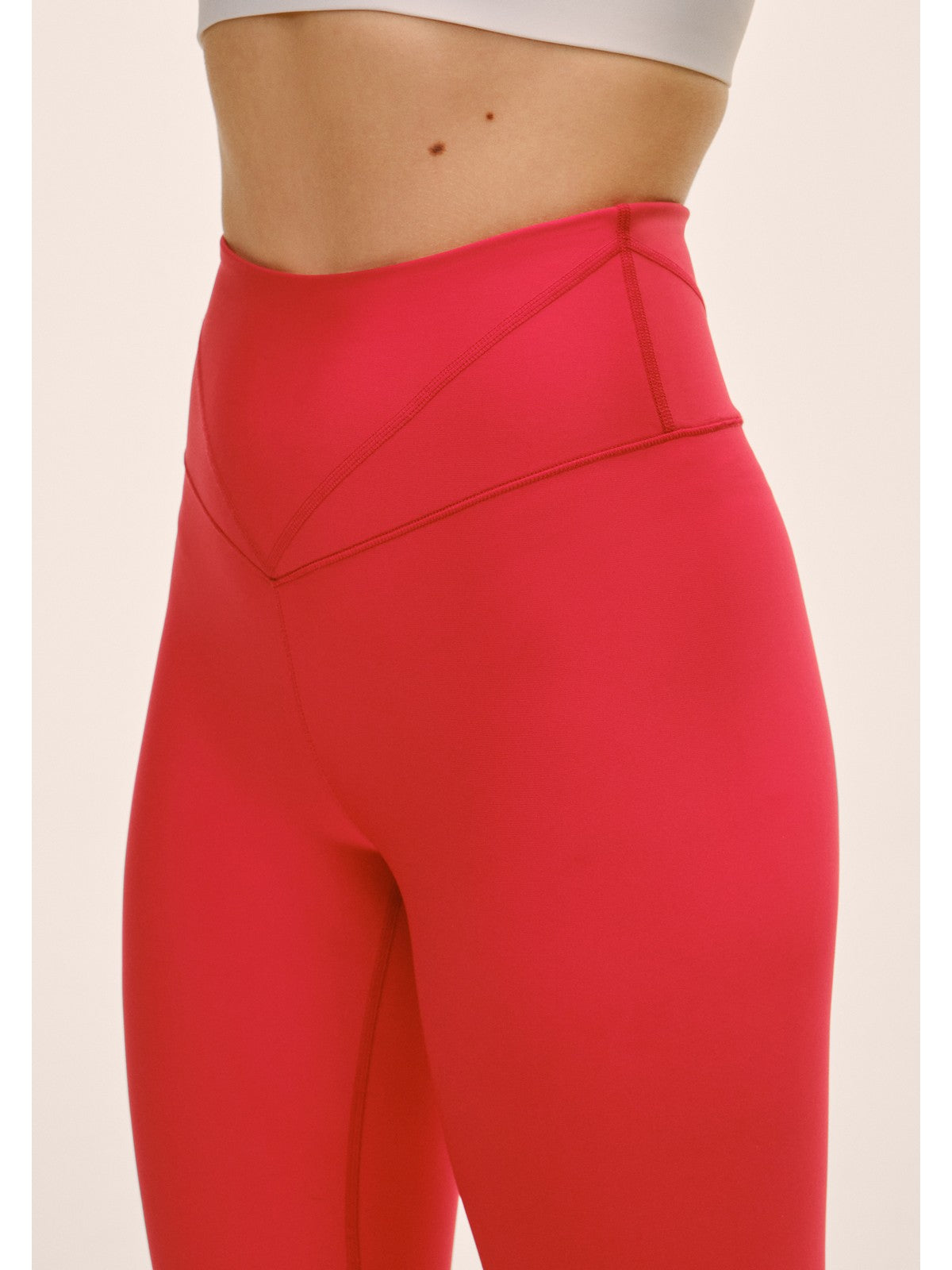 Legginsy damskie CASALL V-shape High Waist Tights kolor czerwony