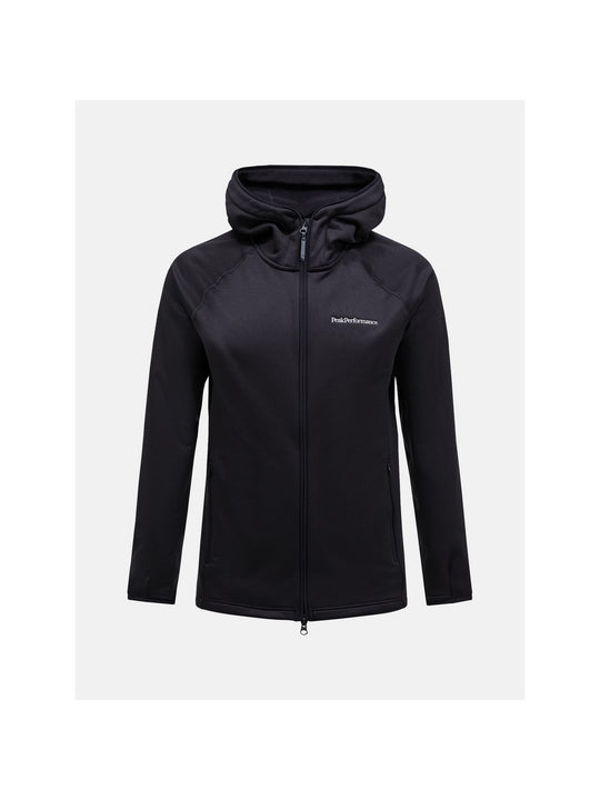 Bluza Peak Performance Flo M Chill Light Zip Hoo czarny - Adventure Sports
