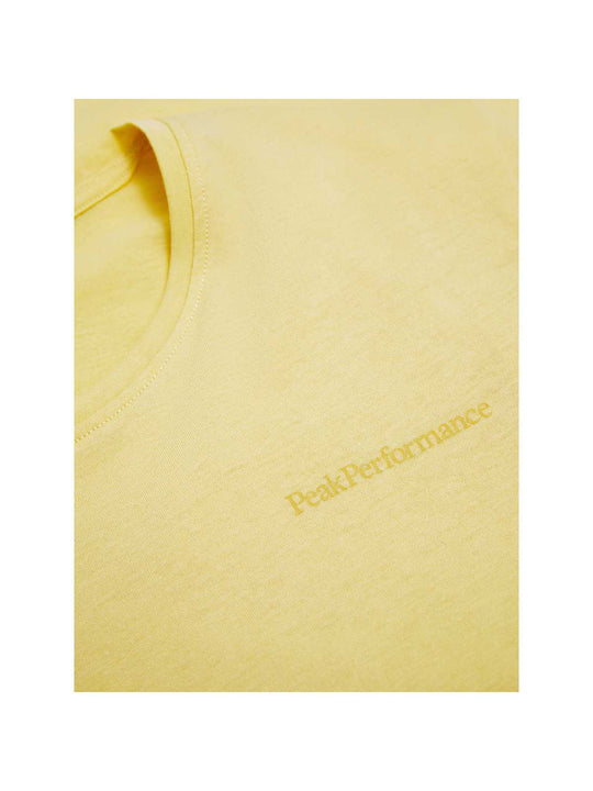 Koszulka PEAK PERFORMANCE Explore Logo Tee Women żółty - Adventure Sports
