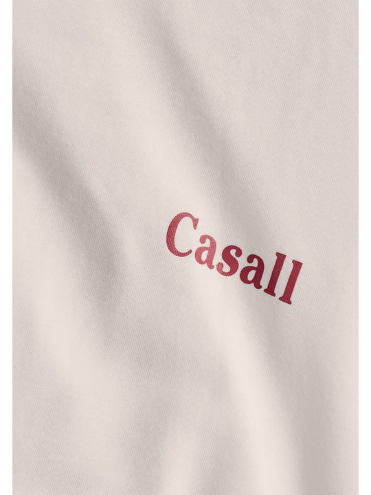 Koszulka damska Casall Oversized Cotton Blend Tee biały - Adventure Sports

