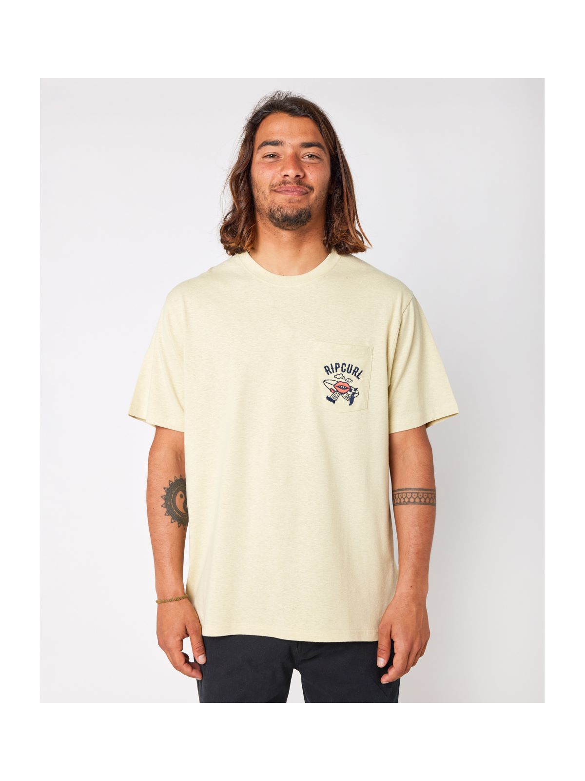 Koszulka RIP CURL Shaper Emb Tee żółty - Adventure Sports