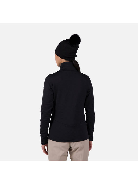 Bluza techniczna damska Rossignol W Blackside Fleece Fz czarna - Adventure Sports
