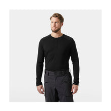 Bielizna termiczna męska HELLY HANSEN HH DURAWOOL LS HENLEY czarna
