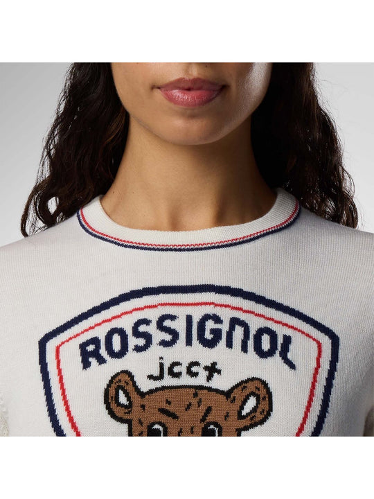 Sweter damski ROSSIGNOL W Jcc Crew Sweater białe
