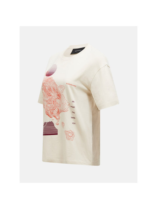 Koszulka PEAK PERFORMANCE W Graphic Tee piaskowy
