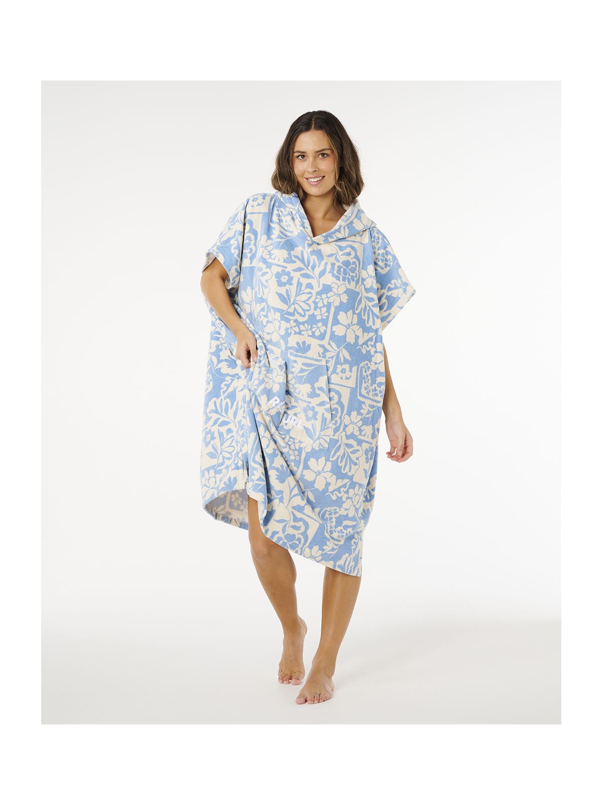 Ponczo damskie RIP CURL Mixed Hooded Towel zielone