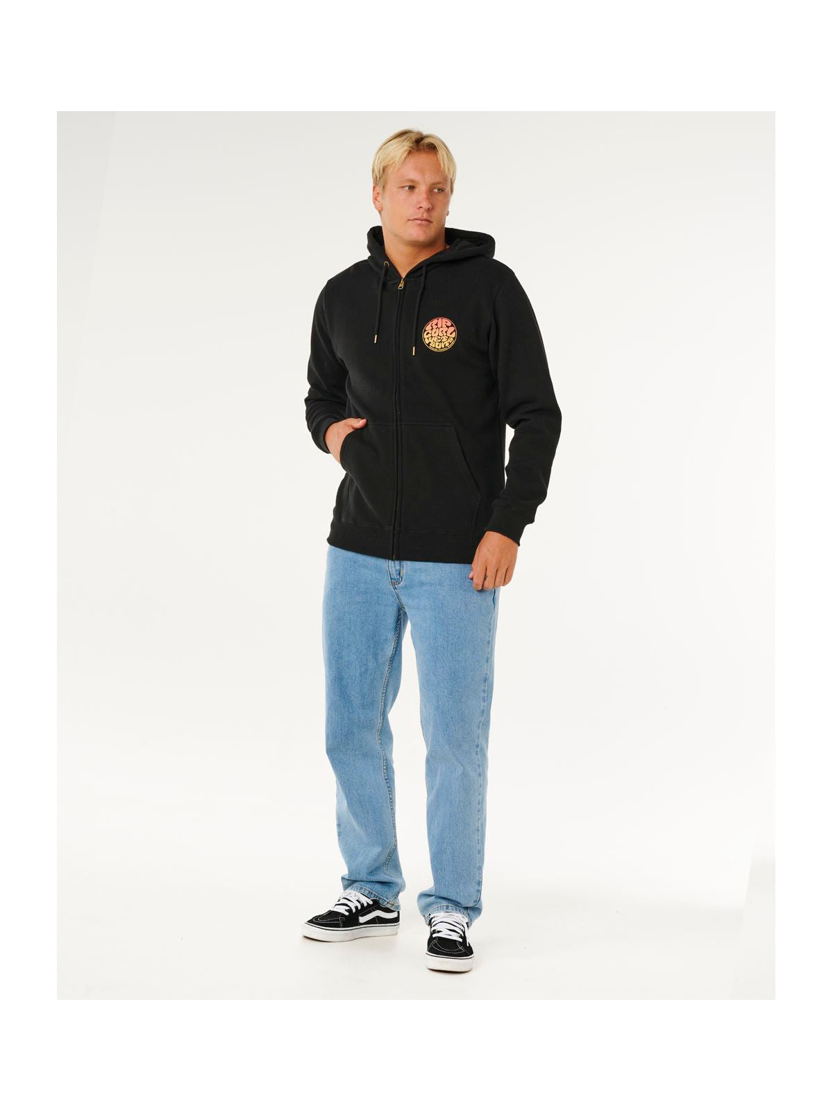 Bluza męska RIP CURL Wettie Passage Icon Zip Thru czarna
