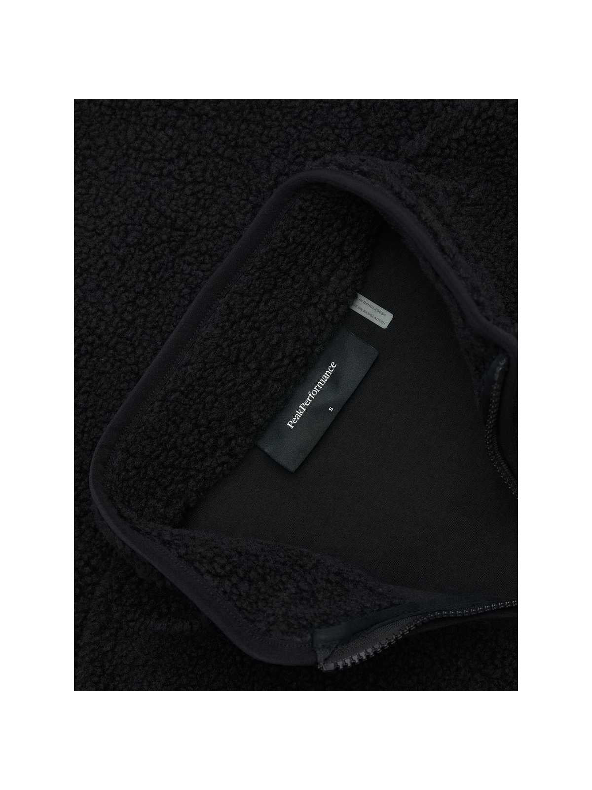 Bluza damska PEAK PERFORMANCE Solid Heavy Pile Jacket czarna