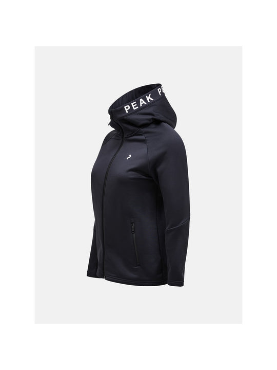Bluza Peak Performance W Rider Zip Hood czarny - Adventure Sports
