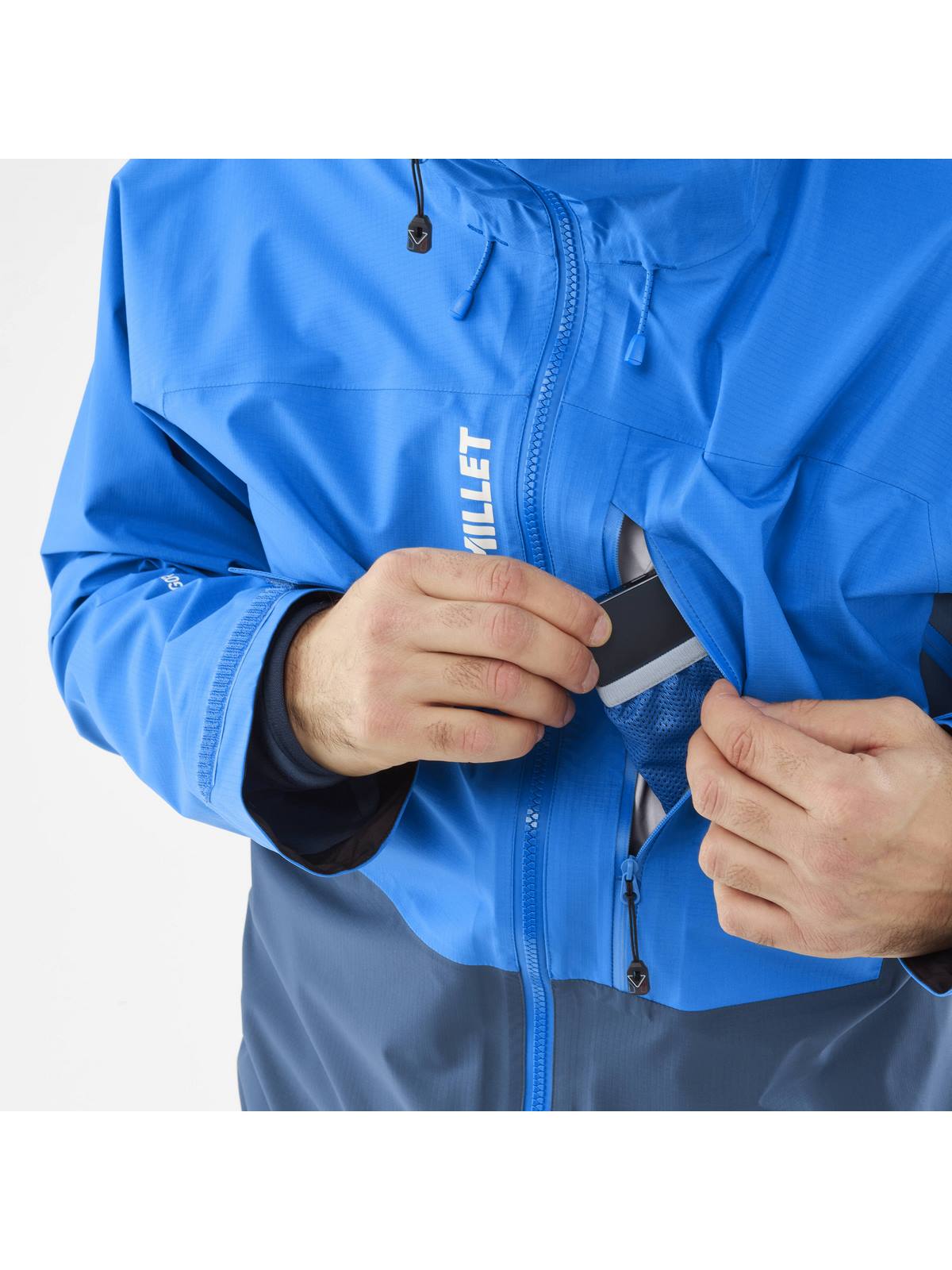 Kurtka męska GORE-TEX MILLET M Tri Icon Light Gtx 3L niebieska - Adventure Sports