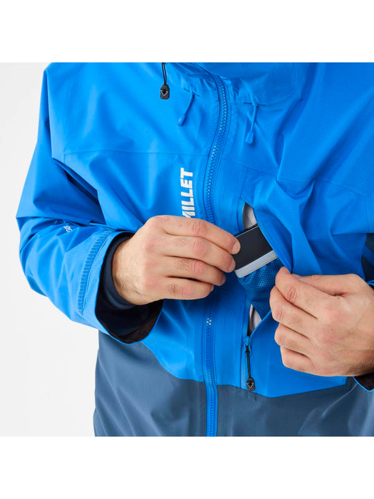 Kurtka męska GORE-TEX MILLET M Tri Icon Light Gtx 3L niebieska - Adventure Sports
