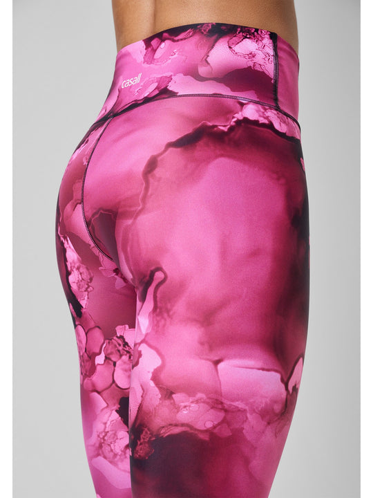 Legginsy CASALL Ultra High Waist Printed Tights różowy - Adventure Sports
