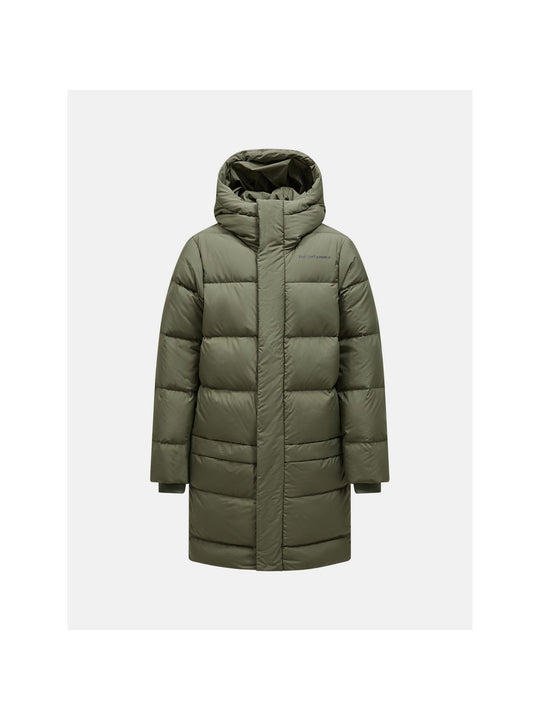 Parka Peak Performance Jr Long Puffer zielony - Kurtka - Adventure Sports
