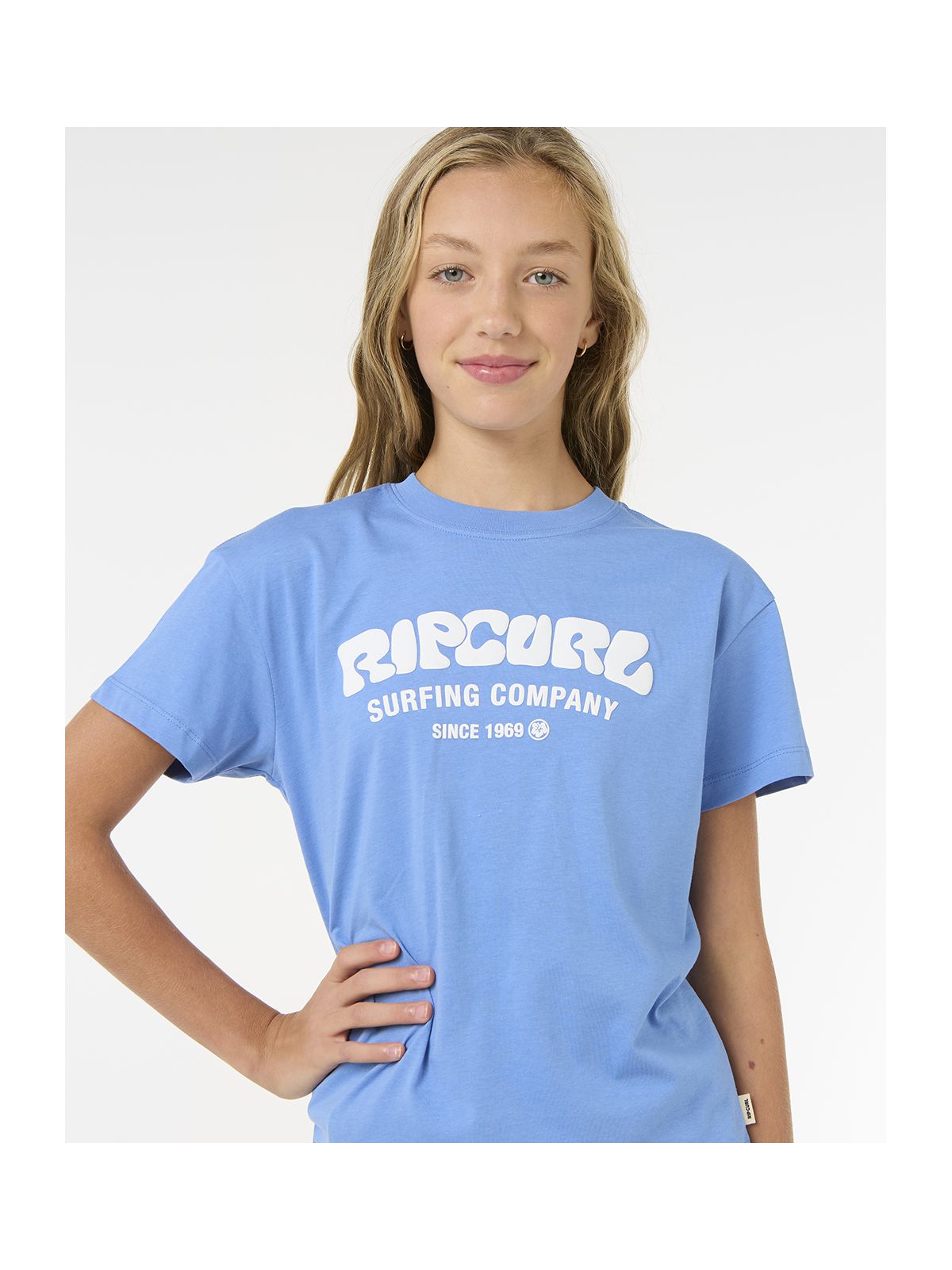 Koszulka RIP CURL SURF PUFF RELAXED TEE- GIRL niebieska