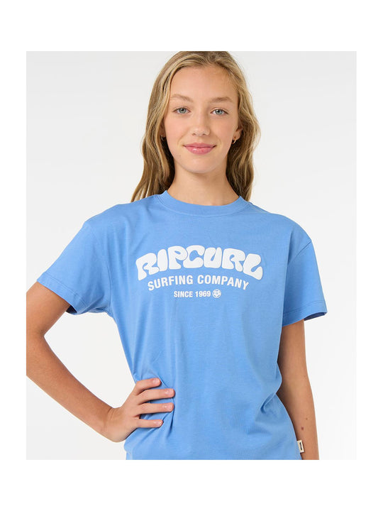 Koszulka RIP CURL SURF PUFF RELAXED TEE- GIRL niebieska

