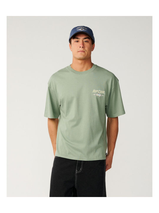 Koszulka męska RIP CURL Heritage Icon Tee zielona
