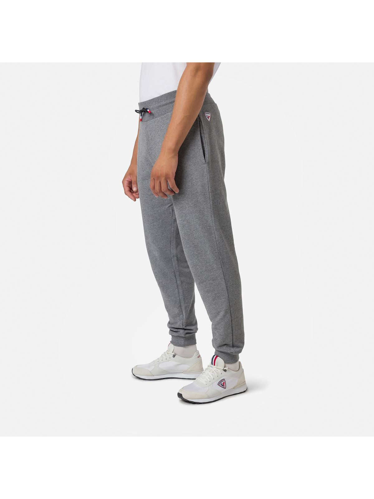 Spodnie dresowe męskie Rossignol LOGO PANT FL szary - Adventure Sports