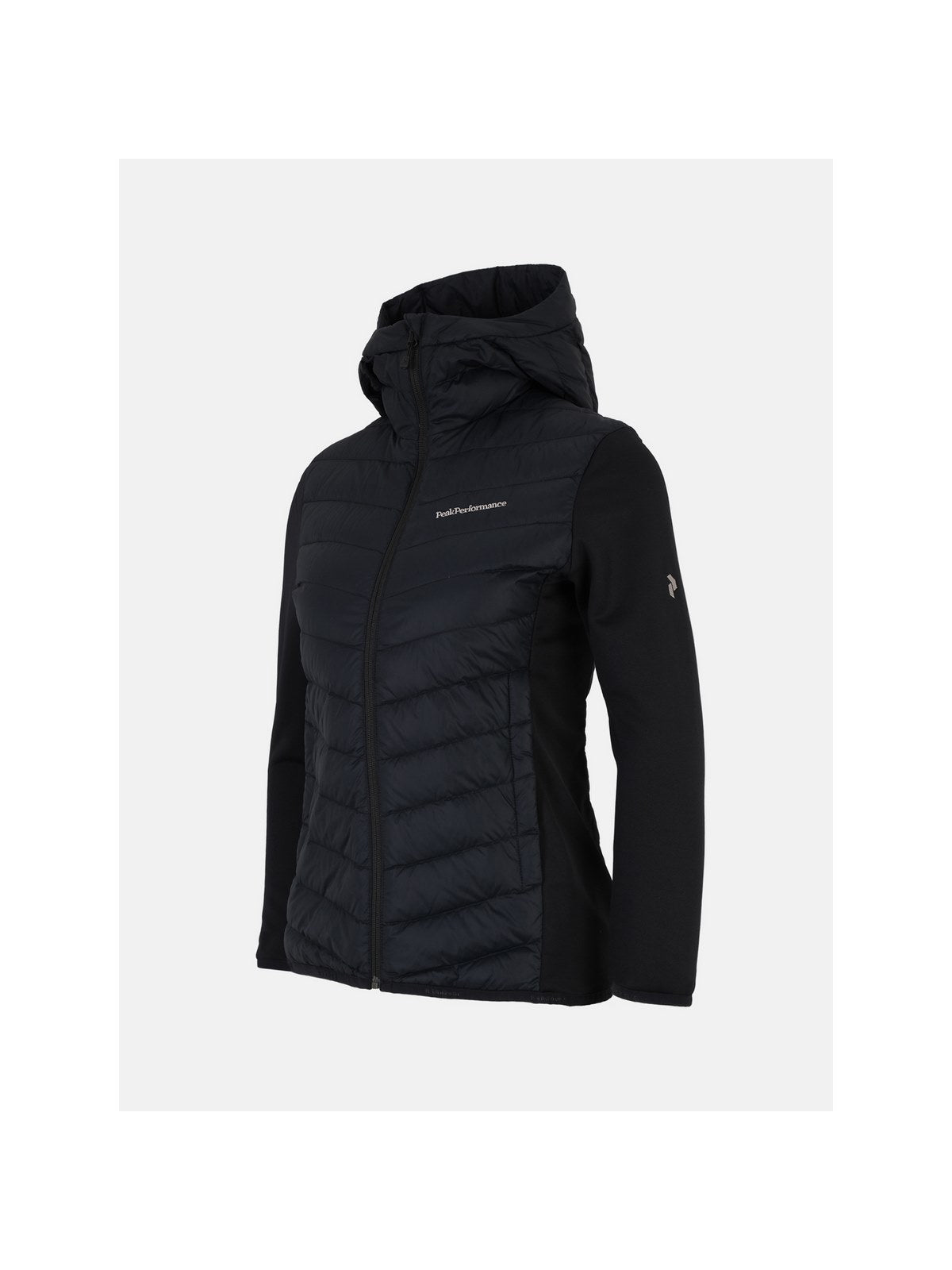 Kurtka z puchem Peak Performance W Frost Down Hybrid Hood czarny - narciarska - Adventure Sports
