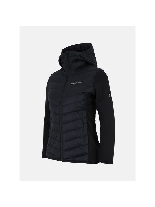 Kurtka z puchem Peak Performance W Frost Down Hybrid Hood czarny - narciarska - Adventure Sports
