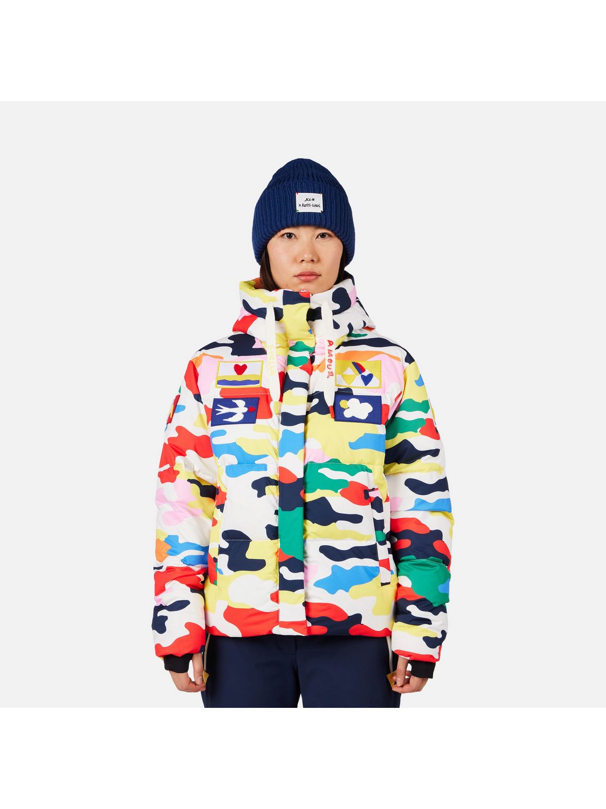 Kurtka narciarska damska ROSSIGNOL W JCC ALLSNOW DOWN JKT multikolor