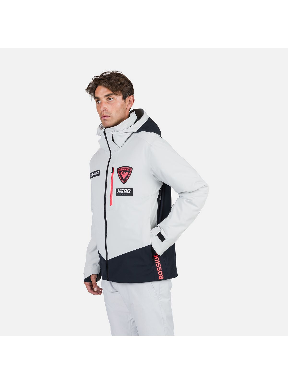 Kurtka narciarska męska Rossignol Hero Blackside Jkt szary - Adventure Sports