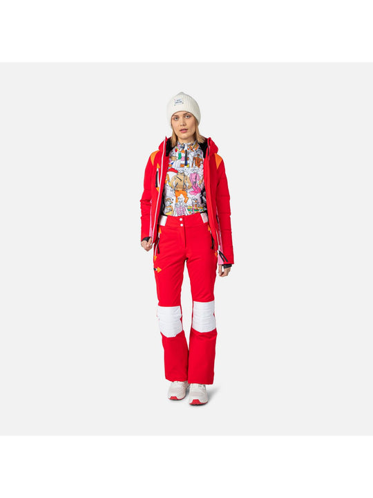 Spodnie narciarskie damskie Rossignol W Pilot Str Pant czerwony - Adventure Sports
