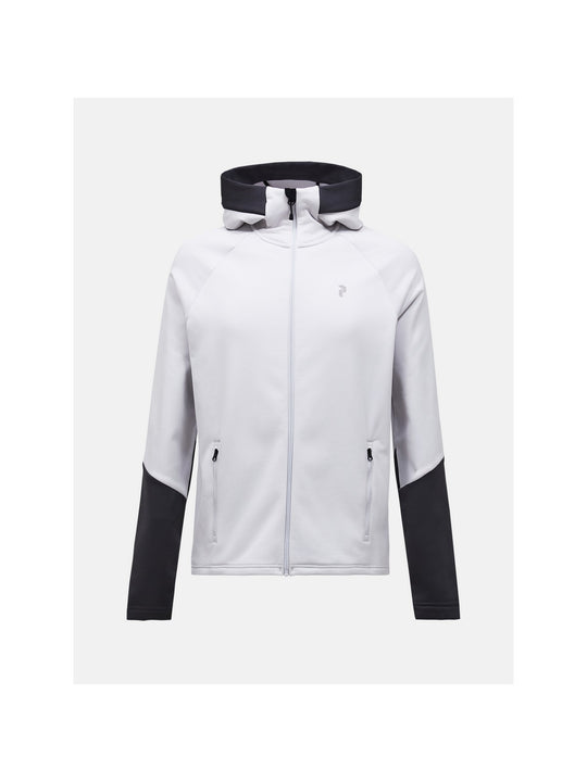 Bluza z kapturem męska PEAK PERFORMANCE Rider Essentials Midlayer Zip Hood biała
