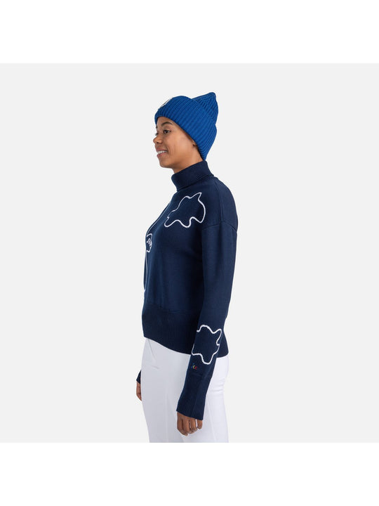 Sweter Rossignol W Jcc Roll Neck niebieski - Adventure Sports
