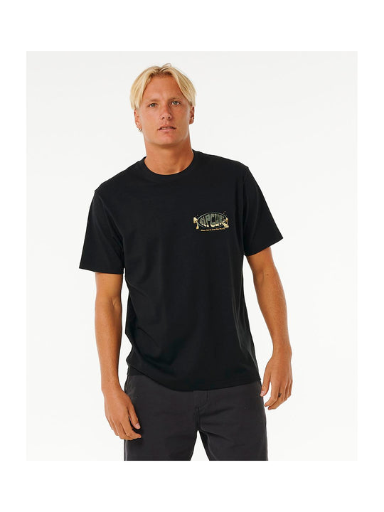 Koszulka RIP CURL Mason Pipeliner Tee czarny - Adventure Sports
