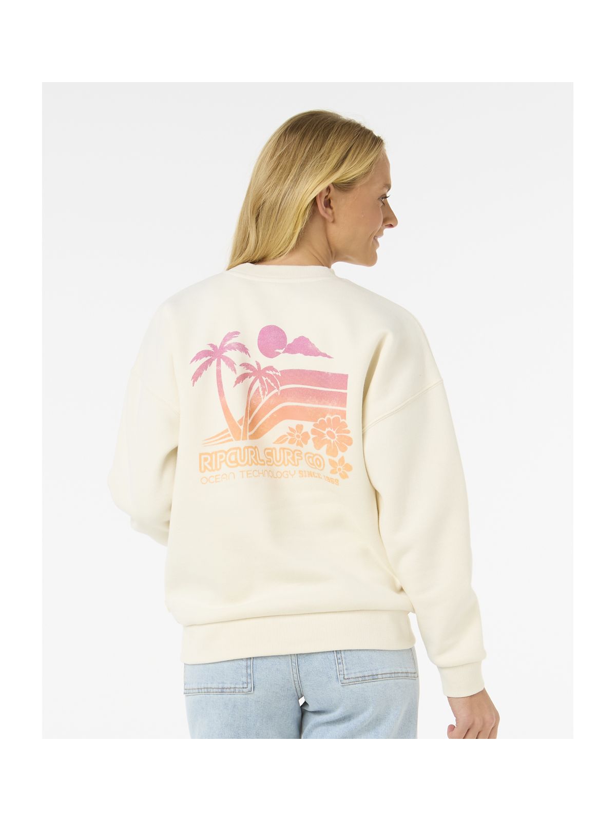 Bluza RIP CURL Ocean Tech Heritage Crew biały