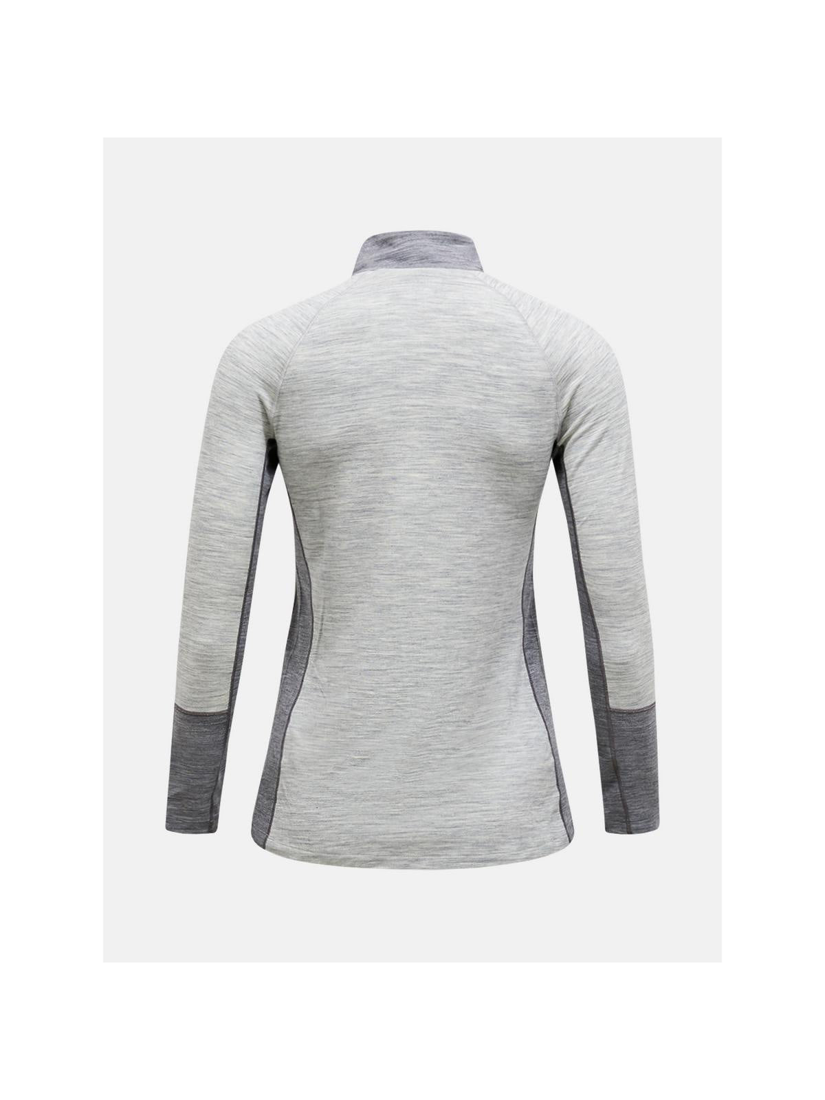 Koszulka termiczna damska PEAK PERFORMANCE Magic Half Zip Wool-blend Baselayer Women szara
