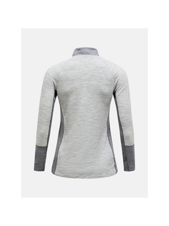 Koszulka termiczna damska PEAK PERFORMANCE Magic Half Zip Wool-blend Baselayer Women szara
