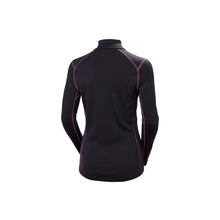 Koszulka damska HELLY HANSEN W Lifa Merino Midweight Graphic 1/2 Zip kolor czarny
