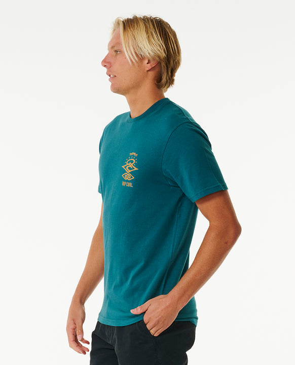 T-Shirt RIP CURL Search Icon Tee niebieski - Koszulka - Adventure Sports
