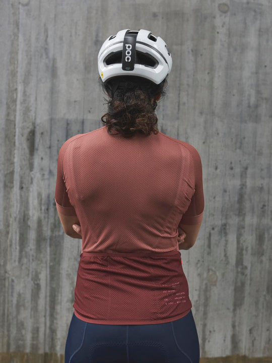 Koszulka rowerowa POC W’s ESSENTIAL ROAD LOGO Jersey - czerwony - Adventure Sports
