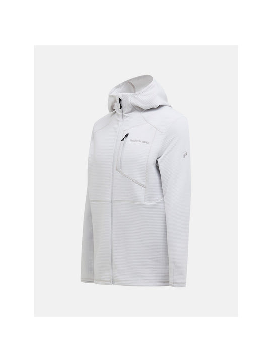 Bluza PEAK PERFORMANCE M Trail Polartec Zip Hood biały
