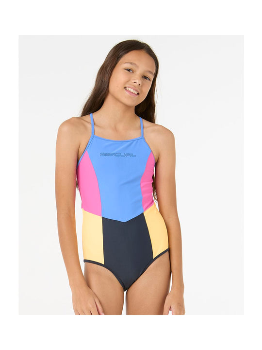 Kostium Jednoczęściowy RIP CURL Block PartyŹOne Piece -Gir - granatowy

