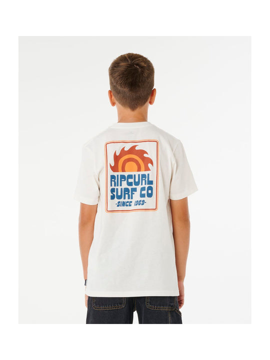 Koszulka chłopięca RIP CURL Pacific Rinse Sunrise Tee-Boy biała
