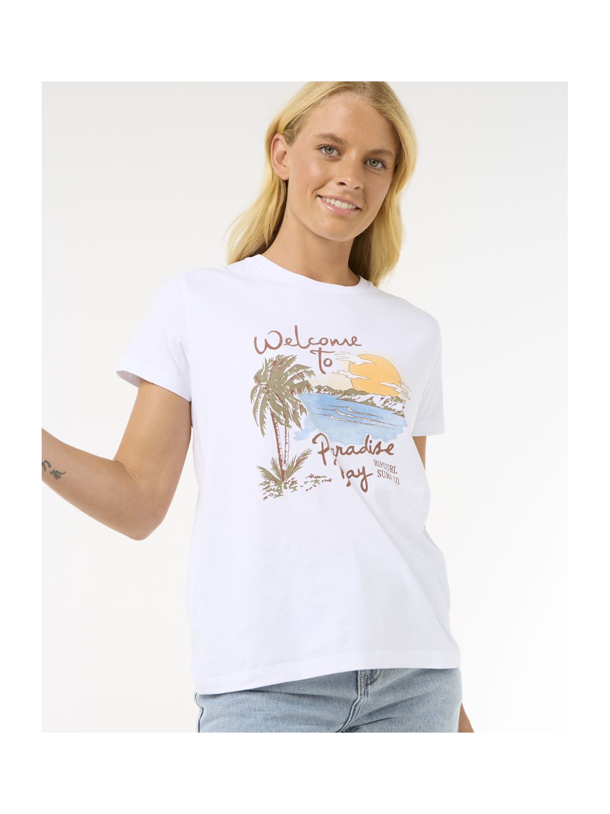 Koszulka RIP CURL Paradise Bay Standard Tee biały