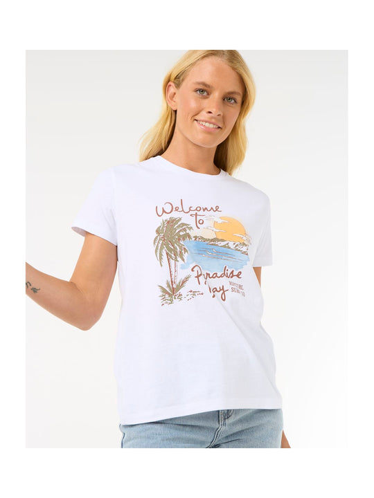 Koszulka RIP CURL Paradise Bay Standard Tee biały
