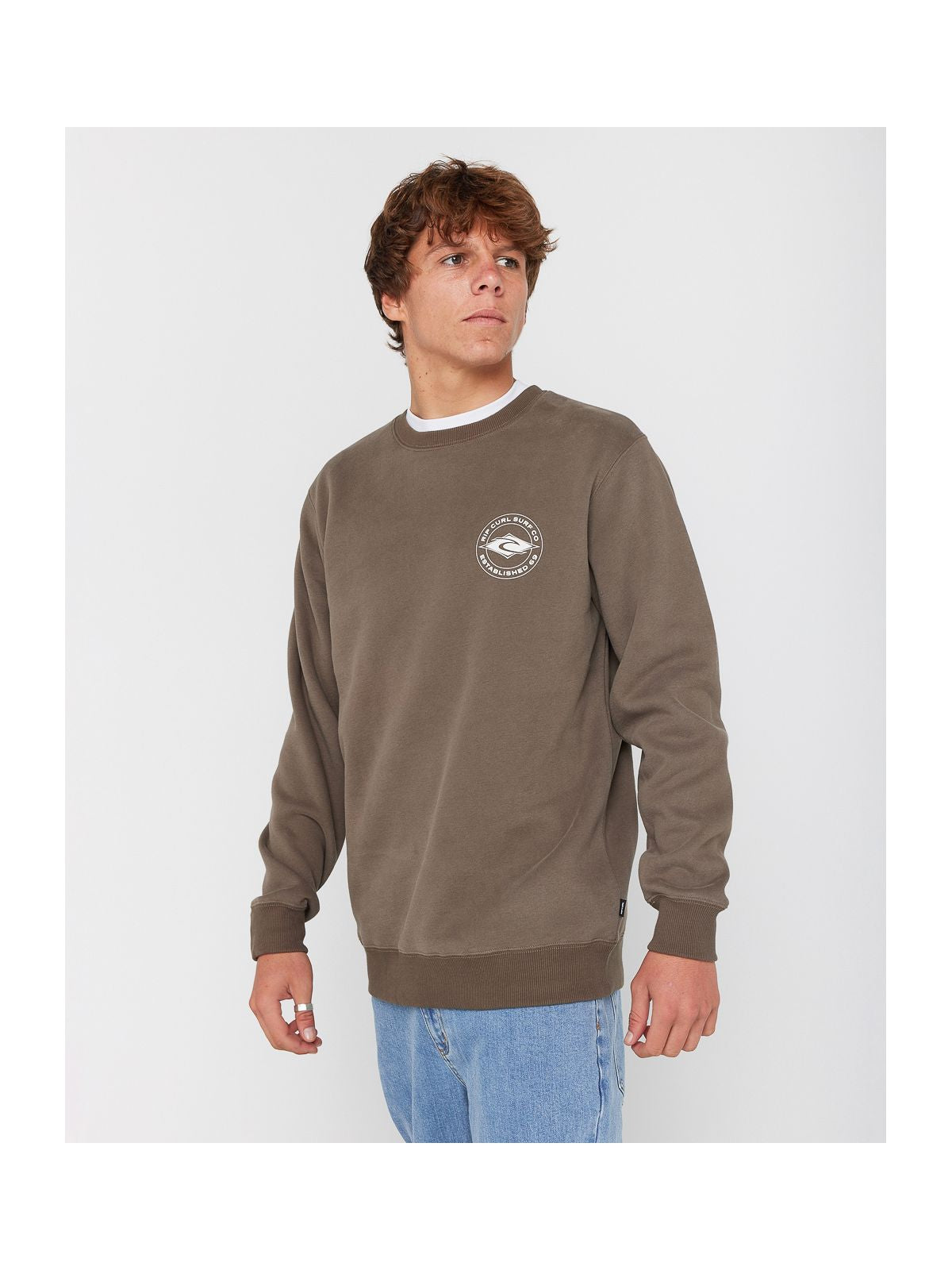 Bluza RIP CURL STAPLE CREW brązowa
