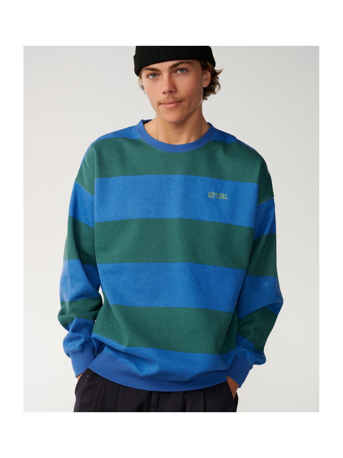 Bluza męska RIP CURL Disorder Stripe Crew niebieska