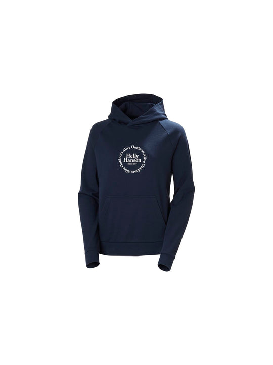 Bluza damska kangurka HELLY HANSEN W CORE GRAPHIC HOODI granatowa - Adventure Sports

