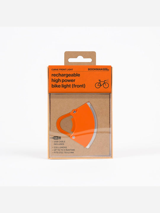 Lampka rowerowa BOOKMAN Curve Front Light 220lm pomarańczowy
