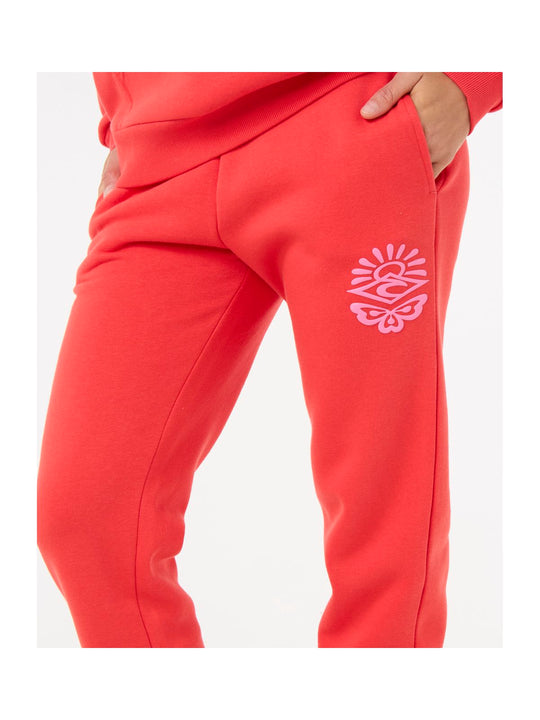 Spodnie dresowe damskie RIP CURL Icons Of Surf Track Pant czerwone
