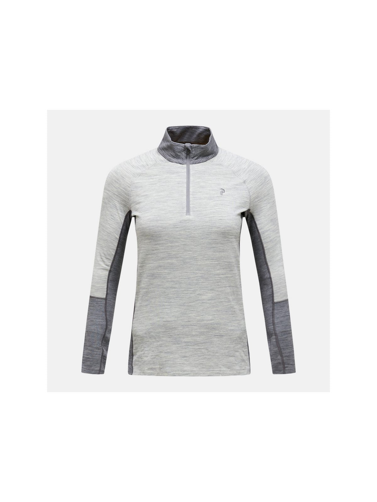 Koszulka termiczna damska PEAK PERFORMANCE Magic Half Zip Wool-blend Baselayer Women szara