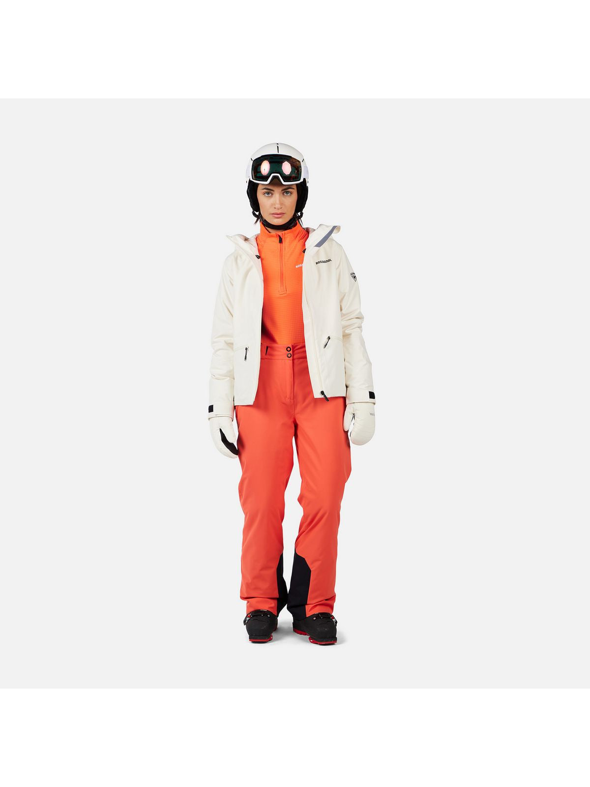 Spodnie narciarskie damskie ROSSIGNOL W Strawpile Insulated Pant pomarańczowe