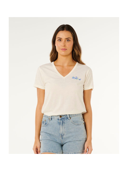 Koszulka damska RIP CURL Layday Standard Tee beżowa
