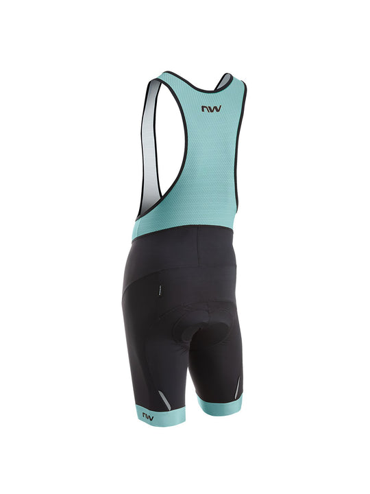 Spodenki rowerowe NORTHWAVE Force Evo Bibshort czarno niebieski - Adventure Sports
